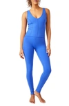 Fp Movement Never Better Strappy Back Jumpsuit In Electric Cobalt