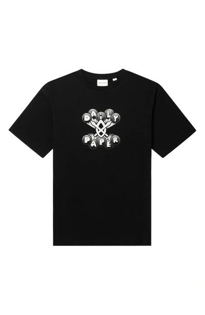 Daily Paper Omar Cotton Graphic T-shirt In Black