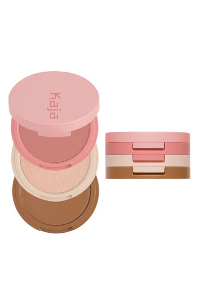 Kaja Face Bento Cream Bronzer, Powder Blush & Highlighter Sculpting Trio 01 Butter Up