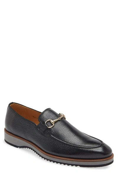 Mezlan Leather Bit Loafer In Black