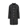 Giambattista Valli Checked Bouclé Coat In Black