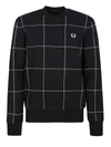 FRED PERRY FRED PERRY COTTON CREWNECK SWEATSHIRT