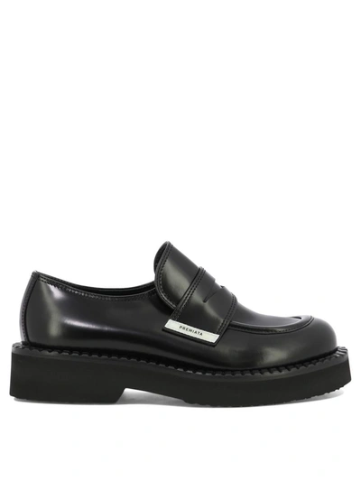 Premiata Chunky Leather Lug Loafers In Black