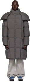 Mm6 Maison Margiela Ssense Exclusive Gray Chenpeng Edition Down Coat In Light Grey