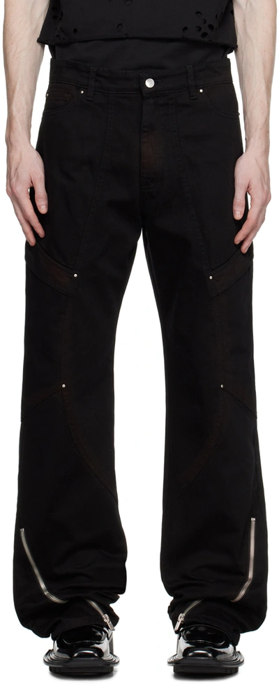 Heliot Emil Black Holonomic Jeans In Blood Red