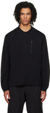 DESCENTE BLACK FUSION KNIT POLO