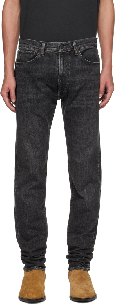 Re/done Men's Black Denim 60s Slim Jeans In Ash Black