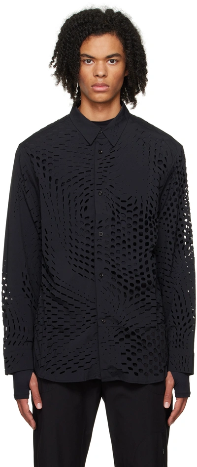 Post Archive Faction (paf) Black Cutout Shirt