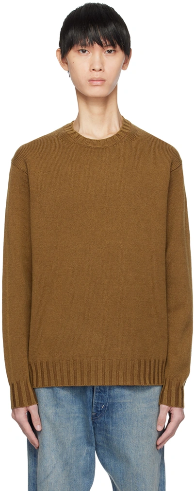 Auralee Brown Washed Jumper