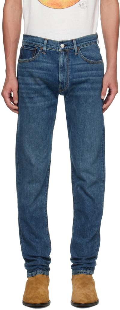 Re/done Men's 50's Straight Jean In 1 Year Wear In Blue