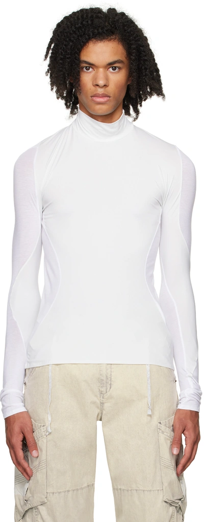 Post Archive Faction (paf) White Streamline Long Sleeve T-shirt