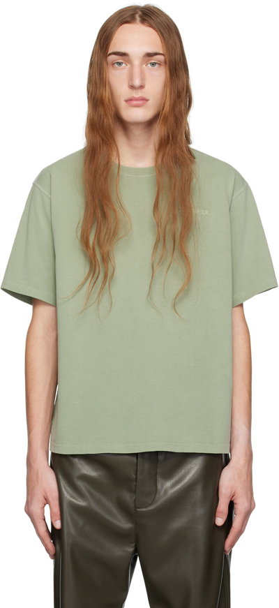 Nanushka Green Reece T-shirt In Leavy Green