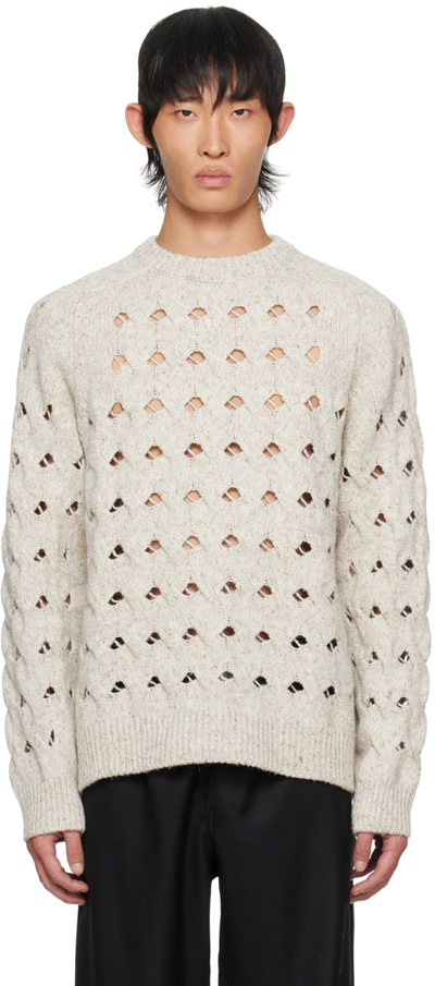 Soulland Beige Esrum Sweater In Ecru