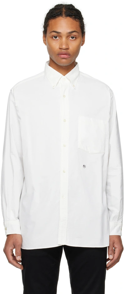 Nanamica Button Down Wind Shirt In White