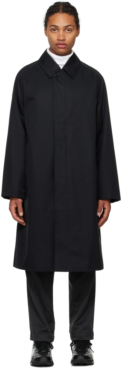 Nanamica Black Balmacaan Coat In K Black