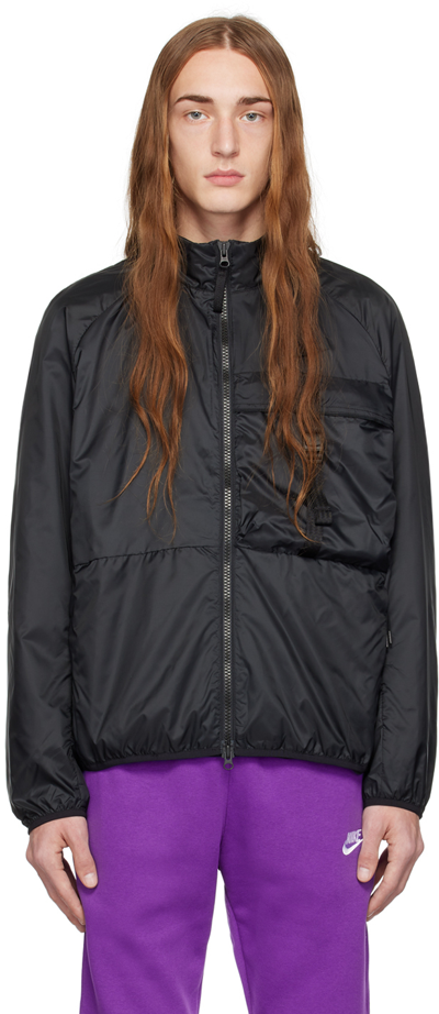 Nike Black Sportswear Tech Jacket In Black/black