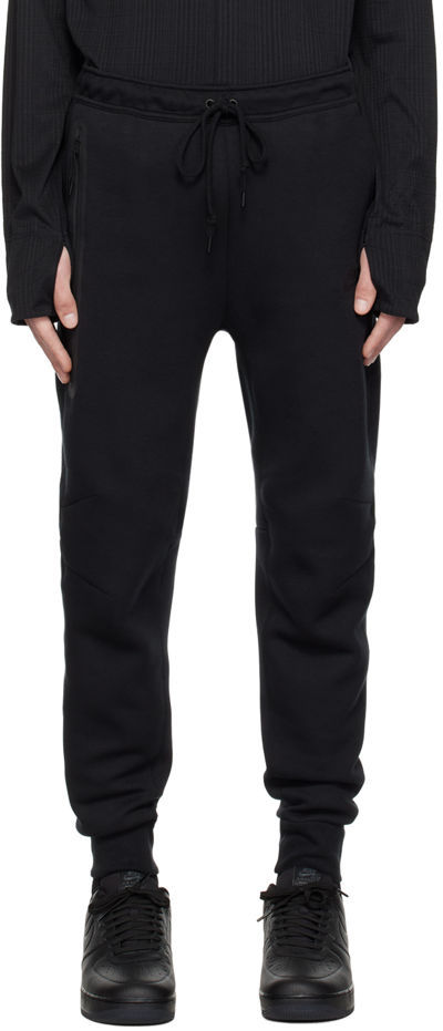 Nike Black Sportswear Tech Sweatpants In Black/black