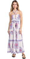 BELL ALEX MAXI DRESS BLUE AND PINK PAISLEY