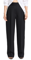 ALEXANDER WANG HIGH WAISTED PLEATED TROUSERS BLACK