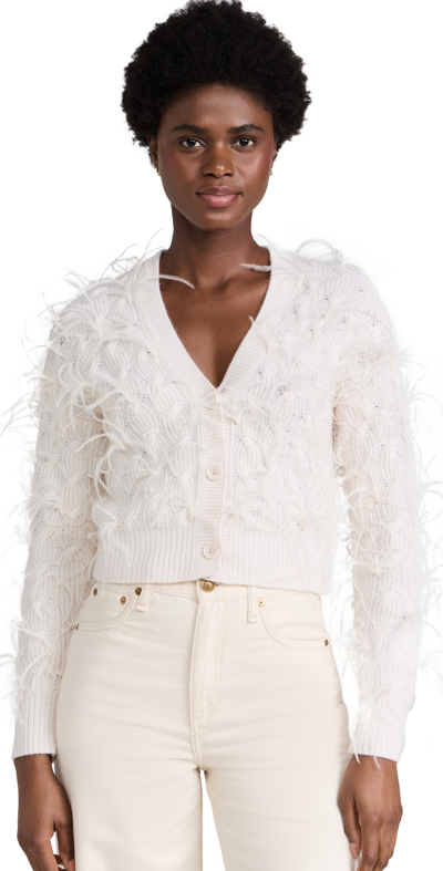 Simkhai Andres Cropped Cardigan In Ivory