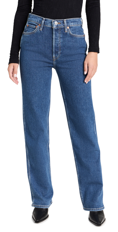 Re/done 90s High Rise Loose Jeans In Western Rinse