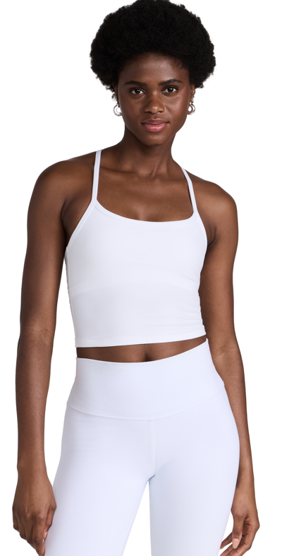 BEYOND YOGA SPACEDYE SLIM RACERBACK CROPPED TANK - CLOUD WHITE