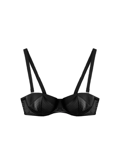 Fleur Du Mal Top Stitch Convertible Bra In Black