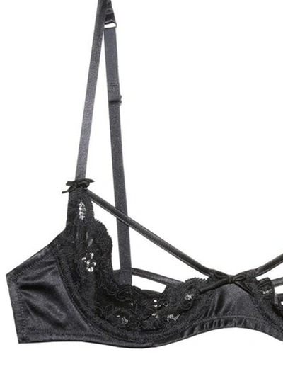 Fleur Du Mal Charlotte Peekaboo Bra In Black