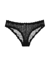 Fleur Du Mal Lace-trimmed Tulle Briefs In Black