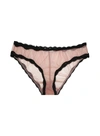 Fleur Du Mal Sheer Tulle Lace-trim Briefs In Petal
