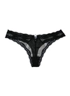 Fleur Du Mal Sheer Tulle Thong In Black