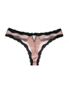 Fleur Du Mal Sheer Tulle Thong In Petal