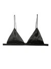 Fleur Du Mal Luxe Triangle Bra In Black