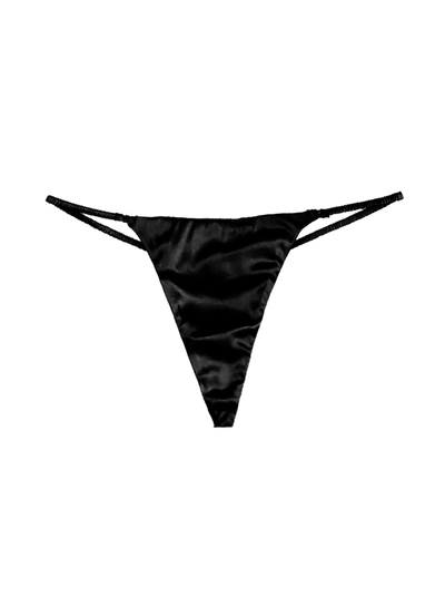 Fleur Du Mal Luxe V String In Black