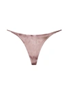Fleur Du Mal Luxe V String In Tan