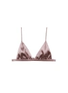 Fleur Du Mal Luxe Triangle Bra In Tan