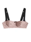 Fleur Du Mal Crochet Lace Balconette Bra In Blush