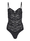 Fleur Du Mal Opening Ceremony Charlotte Lace Balconette Bodysuit In Black