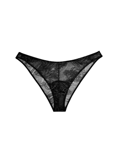 Fleur Du Mal Bouquet Lace Cheeky In Black