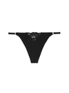 Fleur Du Mal Charlotte Lace No Show V-string In Black