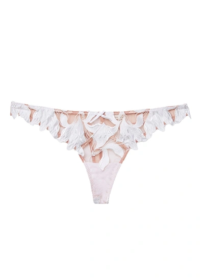 FLEUR DU MAL LILY EMBROIDERY HIPSTER THONG