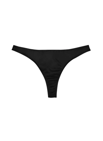 Fleur Du Mal Luxe Thong In Black