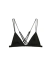 Fleur Du Mal Black Luxe Silk Triangle Bra