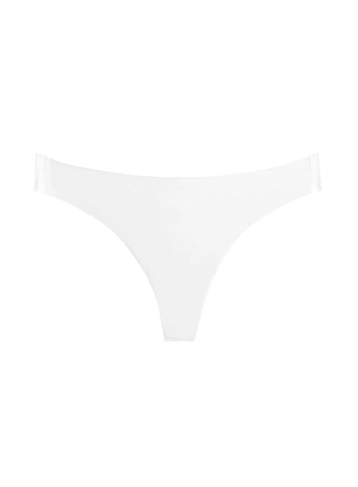 Fleur Du Mal Charlotte Lace Seamless Thong In Ivory