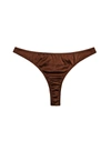 Fleur Du Mal Luxe Thong In Cocoa