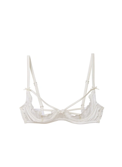 Fleur Du Mal Charlotte Peekaboo Bra In Ivory