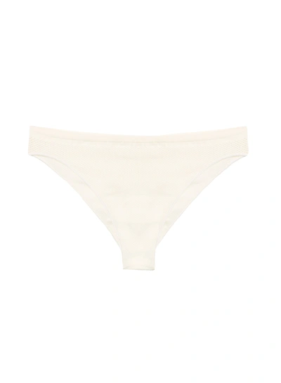 Fleur Du Mal Le Body Perforated Knit Panty In Ivory