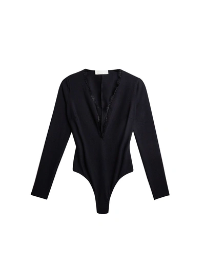 FLEUR DU MAL MARGO LACE LONG SLEEVE BODYSUIT