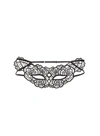Fleur Du Mal Rose Guipure Eye Mask In Black