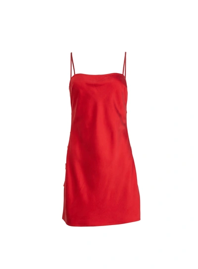 Fleur Du Mal Love Bound Cut-out Camisole Dress In Rouge